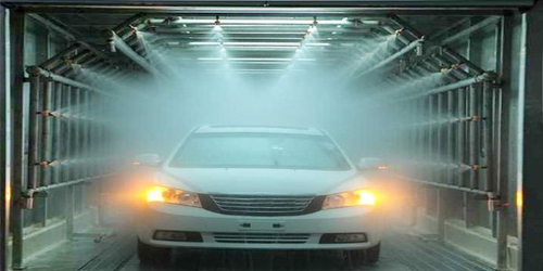 Het laatste nieuws van het bedrijf over Het Systeem van passagiersvan transport vehicle rain test