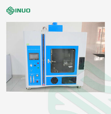 Goede prijs Horizontale verticale vlamproefkamer conform IEC60695 UL94-normen met PLC- en touchscreenbesturing en 50W 500W dubbelvermogen online